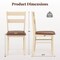 Costway Wooden dining chair set of 2/4 with rubber wood frame padded seat for kitchen
